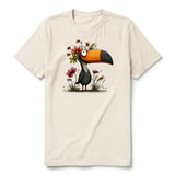 T-shirt Quirky Bird graphic 0041 - Natural
