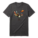 T-shirt Quirky Bird graphic 0042 - Dark Gray