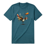 T-shirt Quirky Bird graphic 0042 - Deep Teal