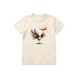 T-shirt Quirky Bird graphic 0042 - Natural
