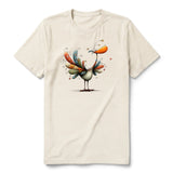 T-shirt Quirky Bird graphic 0042 - Natural