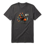T-shirt Quirky Bird graphic 0043 - Dark Gray