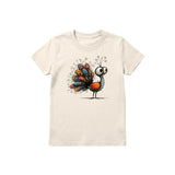 T-shirt Quirky Bird graphic 0043 - Natural