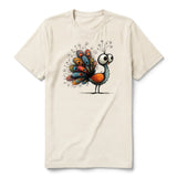 T-shirt Quirky Bird graphic 0043 - Natural