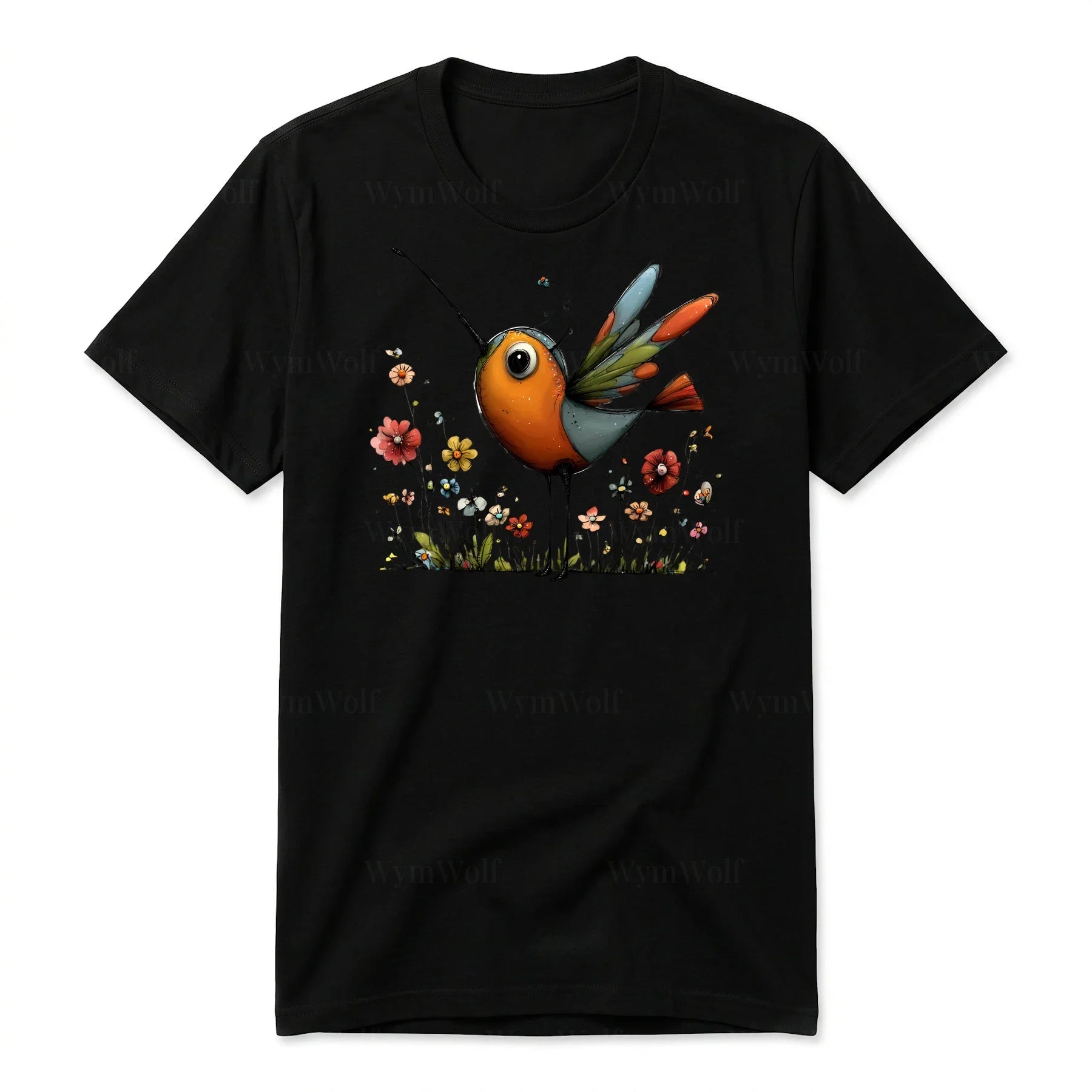 T-shirt Quirky Bird graphic 0044