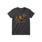T-shirt Quirky Bird graphic 0044 - Dark Gray