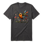 T-shirt Quirky Bird graphic 0044 - Dark Gray
