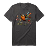 T-shirt Quirky Bird graphic 0044 - Dark Gray