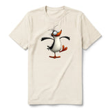 T-shirt Quirky Bird graphic 0045 - Natural