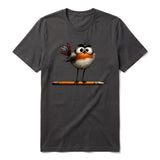 T-shirt Quirky Bird graphic 0046 - Dark Gray