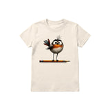 T-shirt Quirky Bird graphic 0046 - Natural