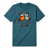 T-shirt Quirky Bird graphic 0047 - Deep Teal