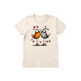 T-shirt Quirky Bird graphic 0047 - Natural