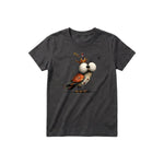T-shirt Quirky Bird graphic 0048 - Dark Gray