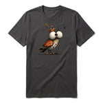 T-shirt Quirky Bird graphic 0048 - Dark Gray