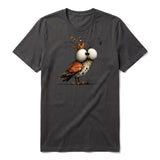 T-shirt Quirky Bird graphic 0048 - Dark Gray