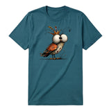 T-shirt Quirky Bird graphic 0048 - Deep Teal