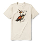 T-shirt Quirky Bird graphic 0048 - Natural