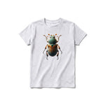 A ash grey short-sleeve crewneck t-shirt for youth featuring a graphic of a arthropods animal on the front.