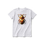 A ash grey short-sleeve crewneck t-shirt for youth featuring a graphic of a arthropods animal on the front.
