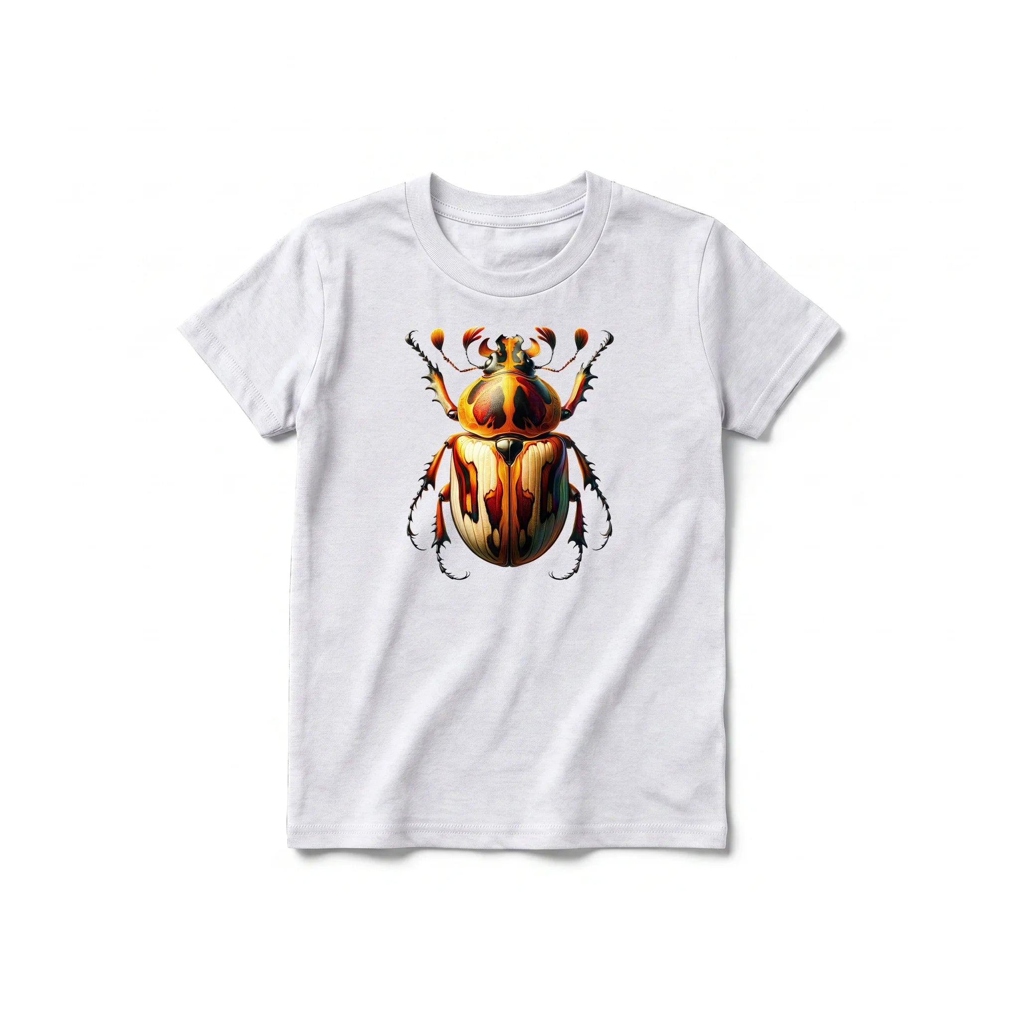 A ash grey short-sleeve crewneck t-shirt for youth featuring a graphic of a arthropods animal on the front.