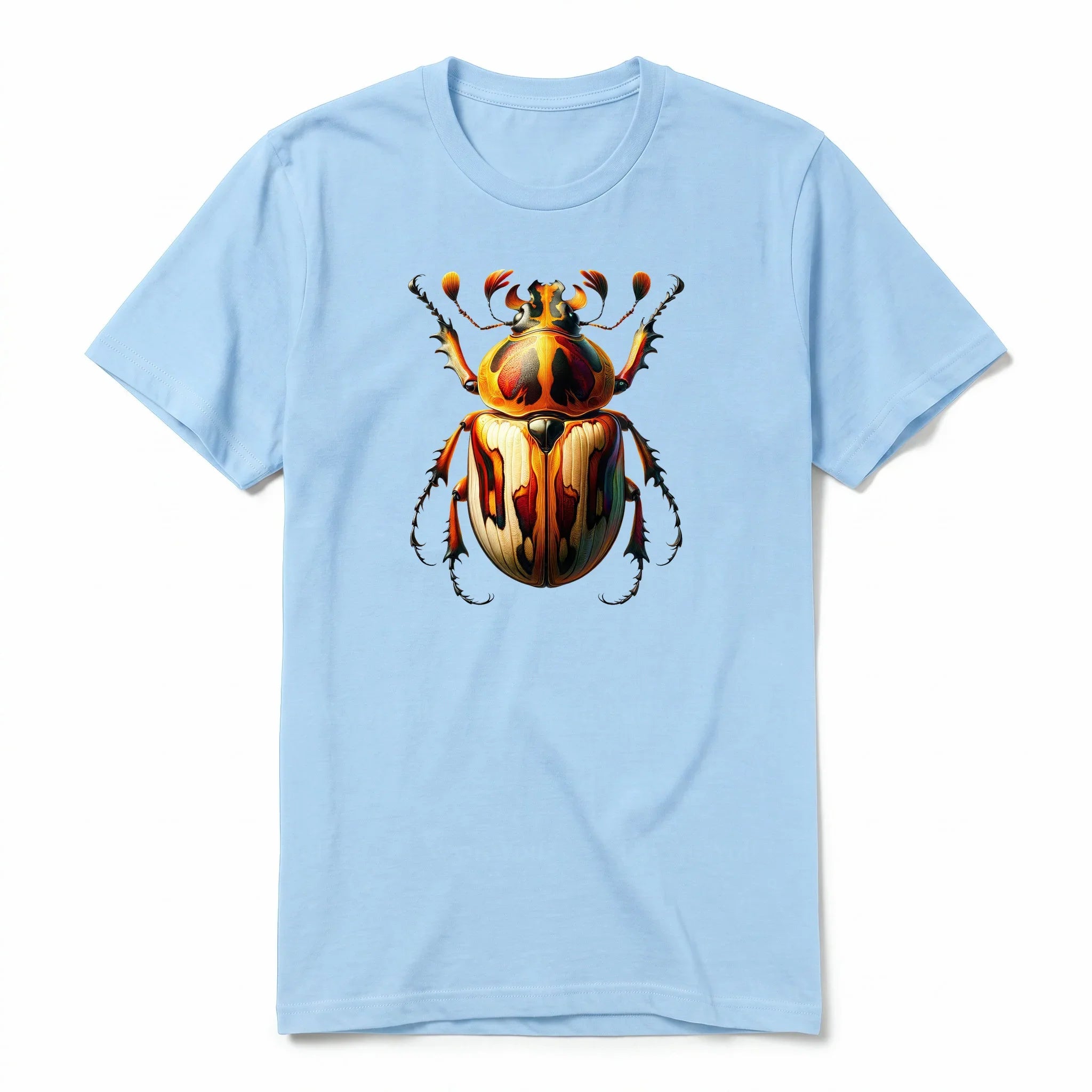 A powder short-sleeve crewneck t-shirt for adult featuring a graphic of a arthropods animal on the front.