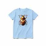 A powder short-sleeve crewneck t-shirt for youth featuring a graphic of a arthropods animal on the front.