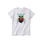 A ash grey short-sleeve crewneck t-shirt for youth featuring a graphic of a arthropods animal on the front.