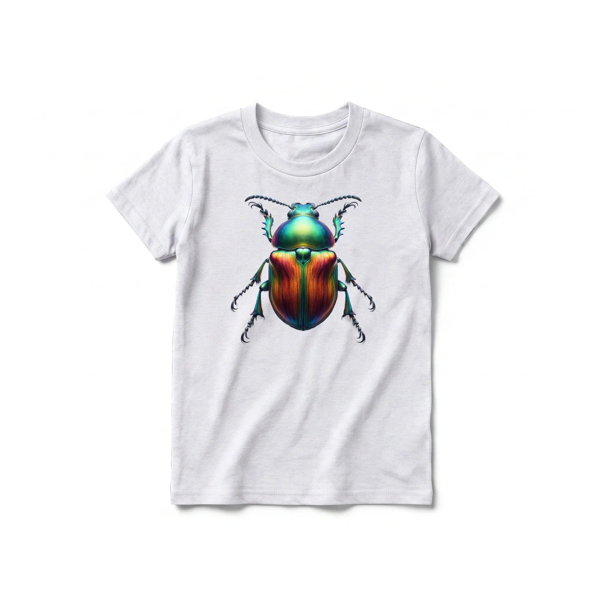 A ash grey short-sleeve crewneck t-shirt for youth featuring a graphic of a arthropods animal on the front.