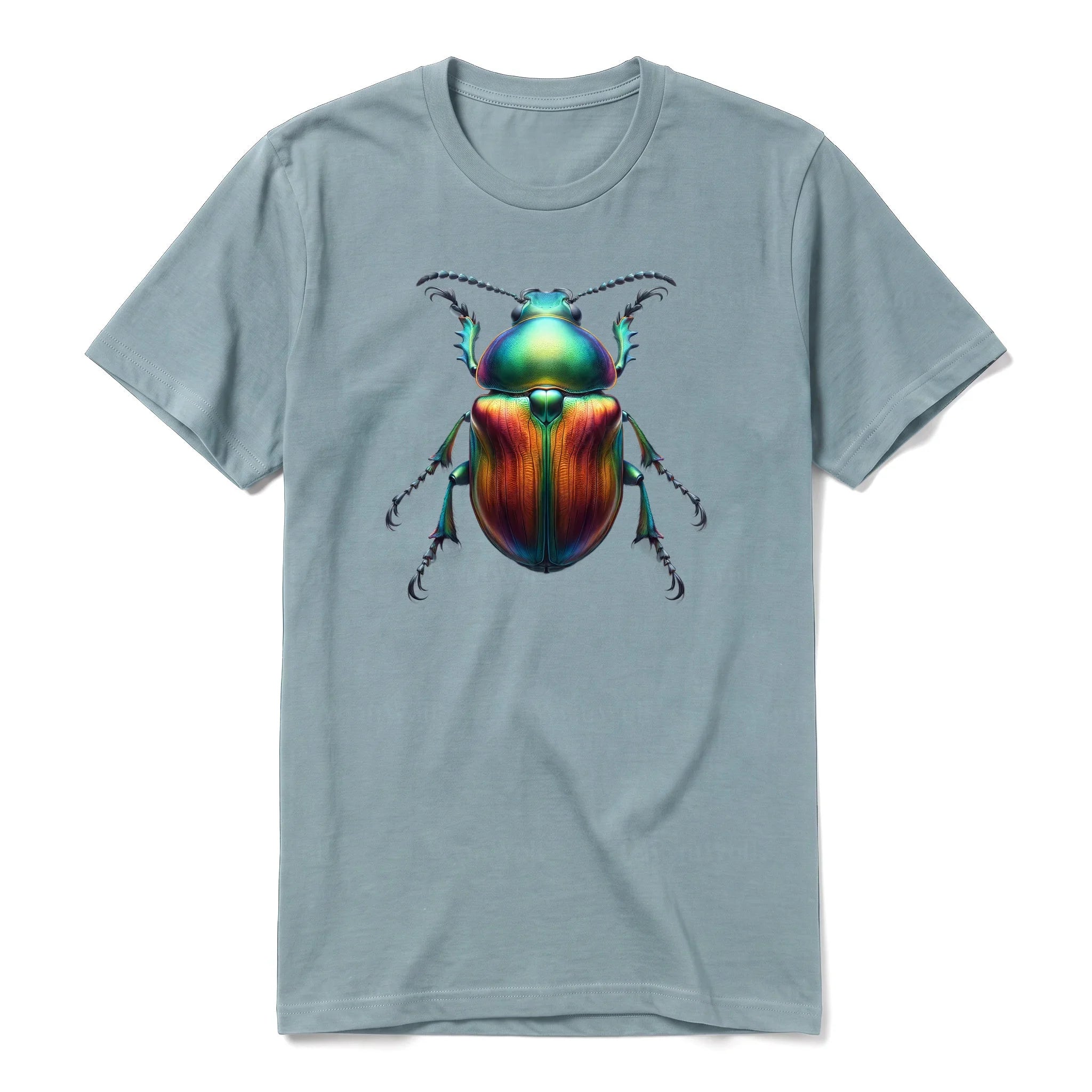A sage short-sleeve crewneck t-shirt for adult featuring a graphic of a arthropods animal on the front.