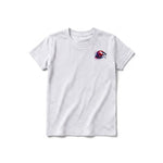 A ash grey short-sleeve crewneck t-shirt for youth featuring a graphic of a arthropods animal on the left chest.