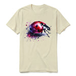 A latte short-sleeve crewneck t-shirt for adult featuring a graphic of a arthropods animal on the front.