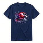 A navy short-sleeve crewneck t-shirt for adult featuring a graphic of a arthropods animal on the front.