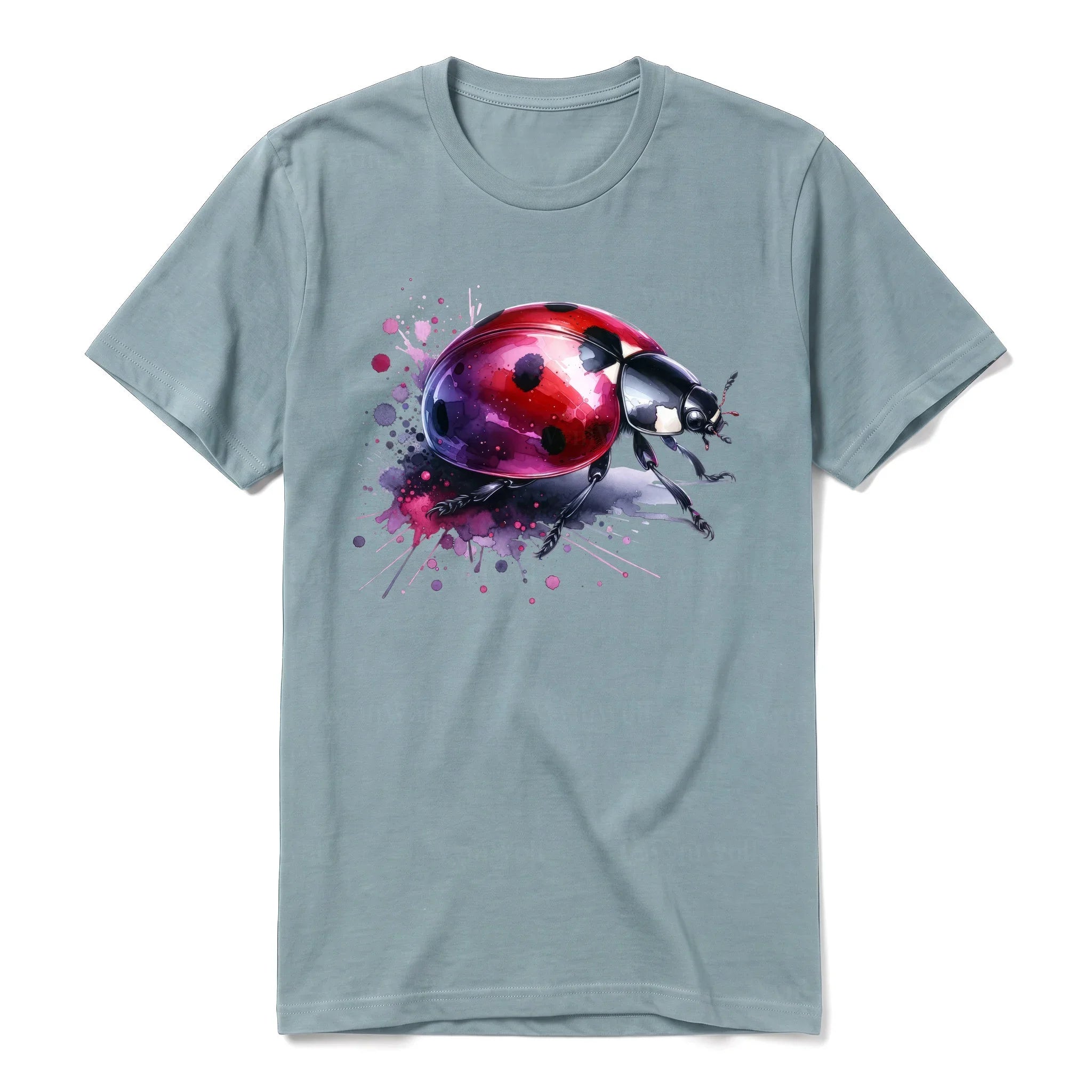 A sage short-sleeve crewneck t-shirt for adult featuring a graphic of a arthropods animal on the front.