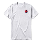A ash grey short-sleeve crewneck t-shirt for adult featuring a graphic of a arthropods animal on the left chest.