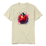 A latte short-sleeve crewneck t-shirt for adult featuring a graphic of a arthropods animal on the front.