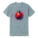 A sage short-sleeve crewneck t-shirt for adult featuring a graphic of a arthropods animal on the front.