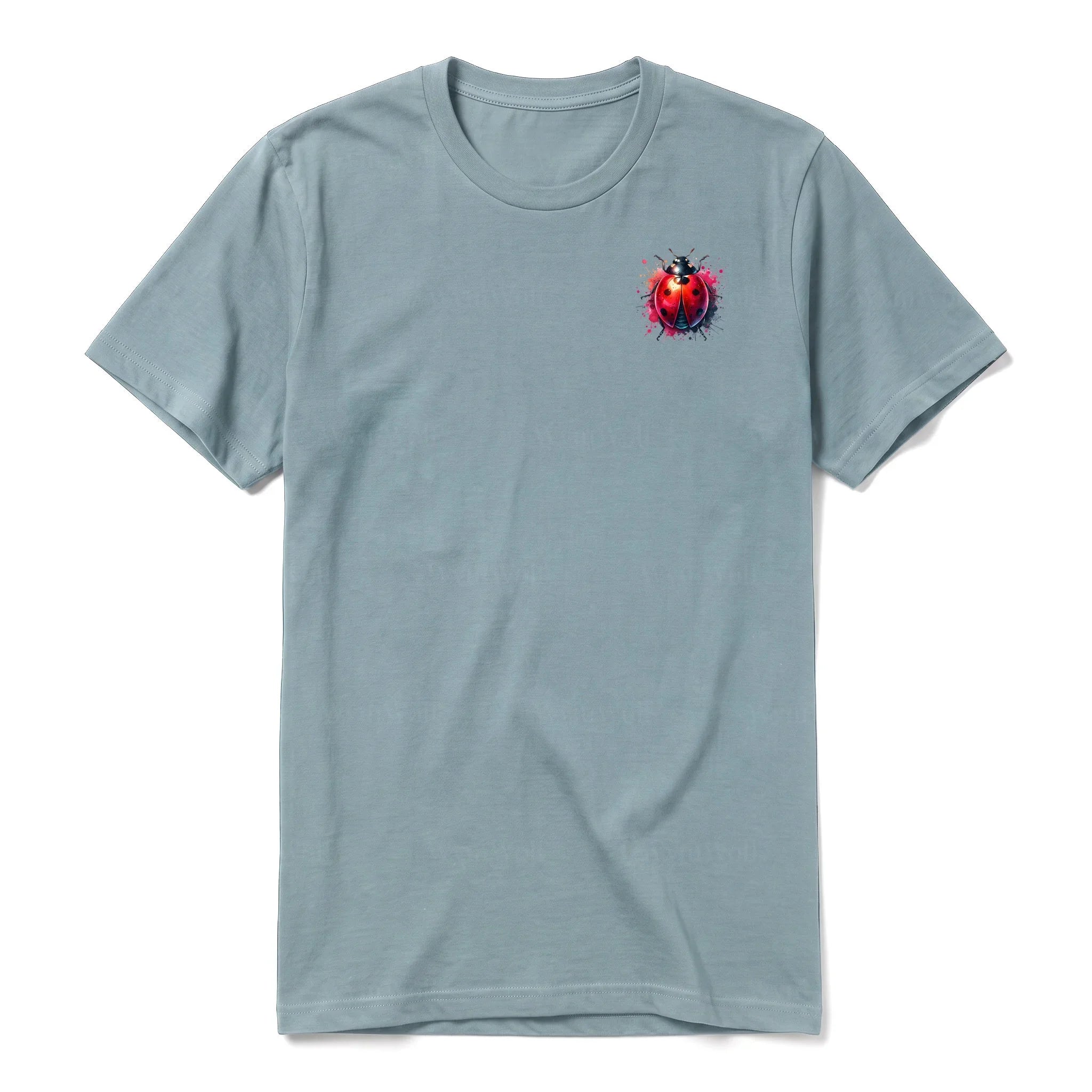 A sage short-sleeve crewneck t-shirt for adult featuring a graphic of a arthropods animal on the left chest.