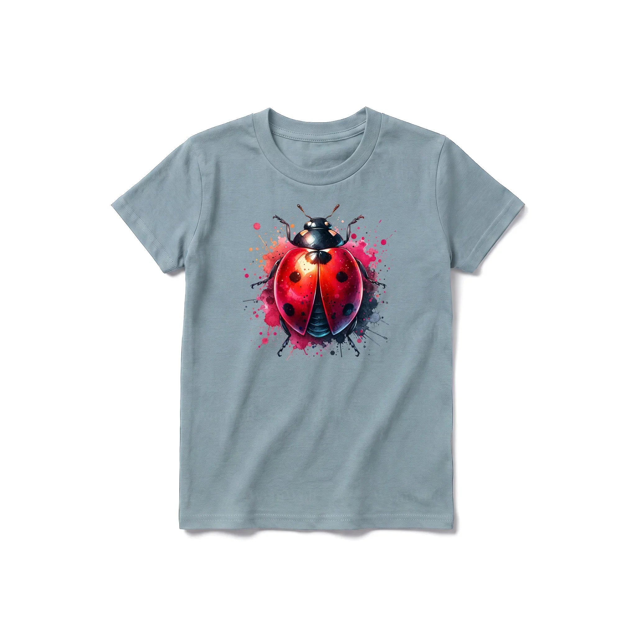 A sage short-sleeve crewneck t-shirt for youth featuring a graphic of a arthropods animal on the front.