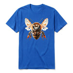 A royal short-sleeve crewneck t-shirt for adult featuring a graphic of a arthropods animal on the front.