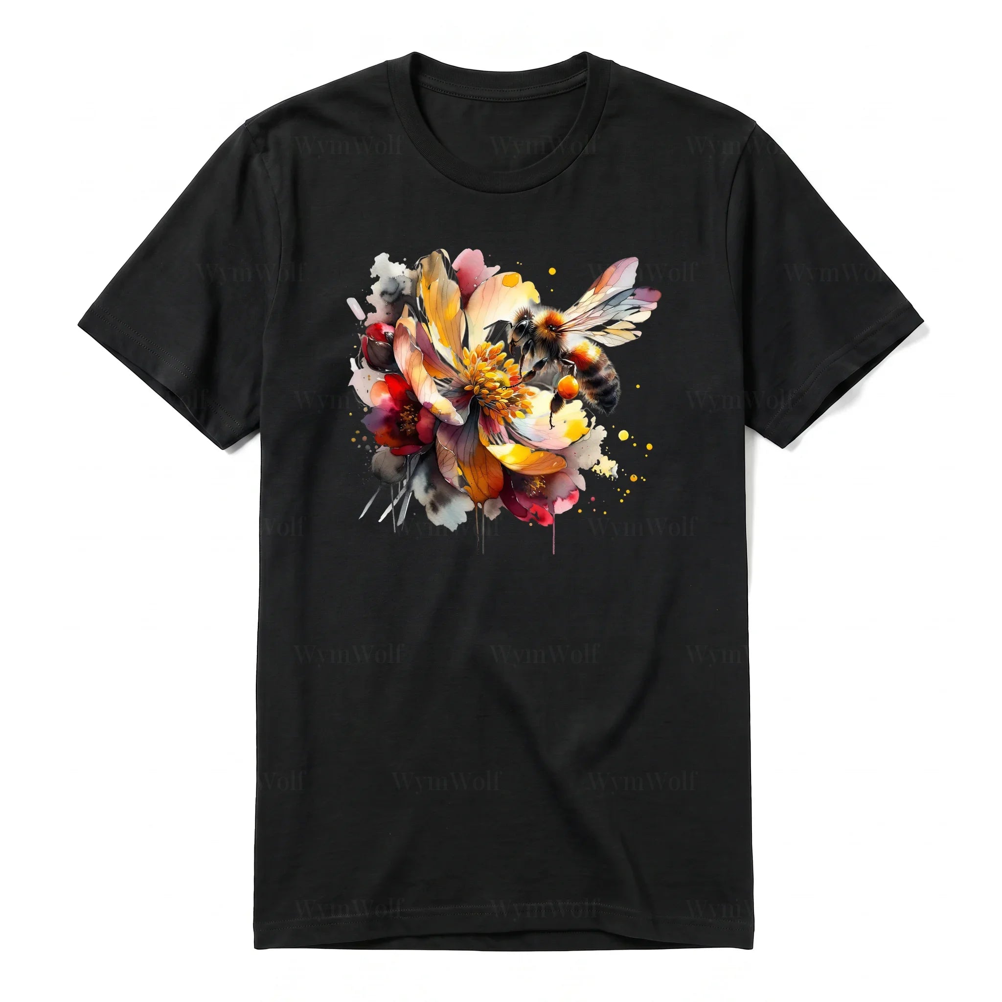 A black short-sleeve crewneck t-shirt for adult featuring a graphic of a arthropods animal on the front.
