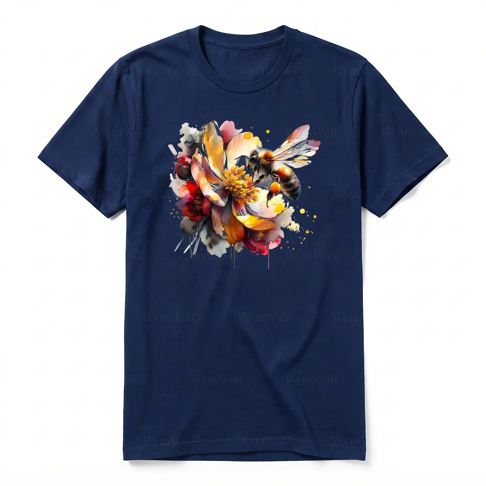 A navy short-sleeve crewneck t-shirt for adult featuring a graphic of a arthropods animal on the front.