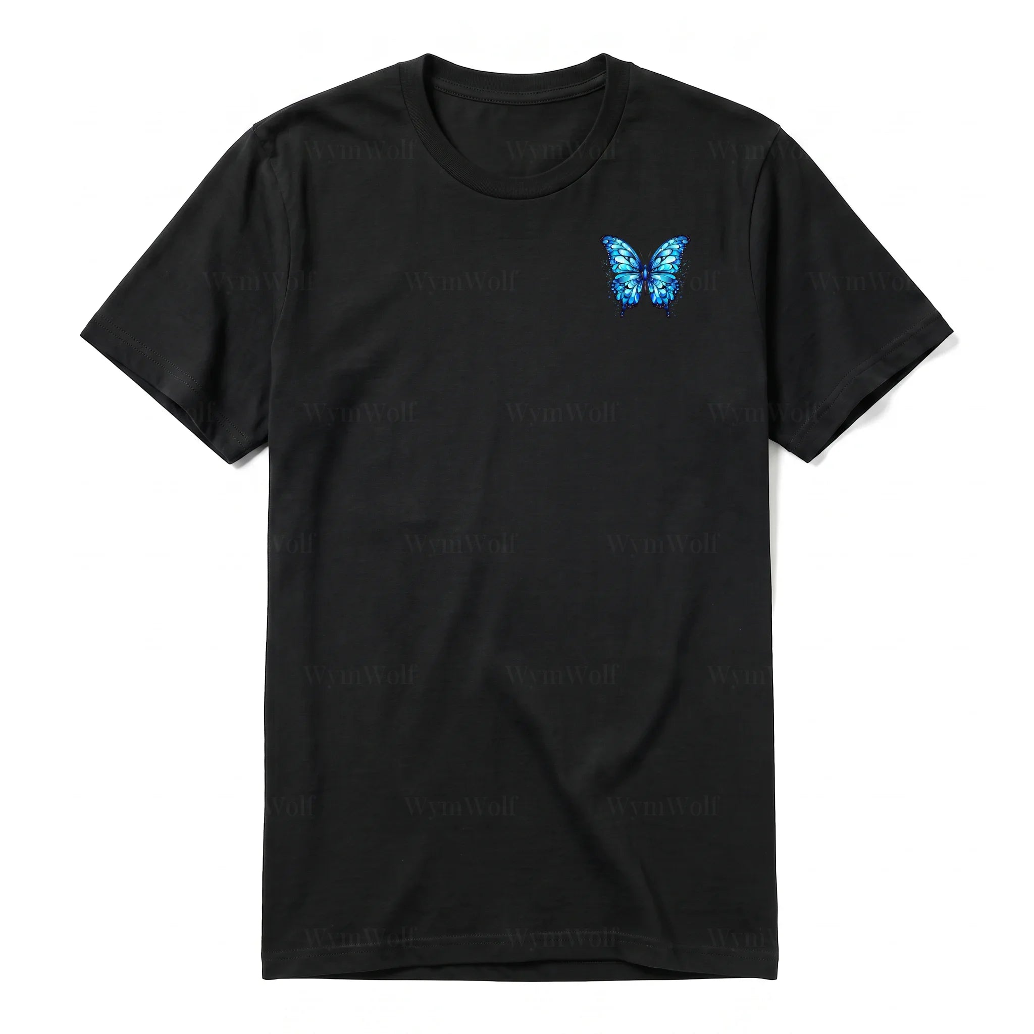 A black short-sleeve crewneck t-shirt for adult featuring a graphic of a arthropods animal on the left chest.