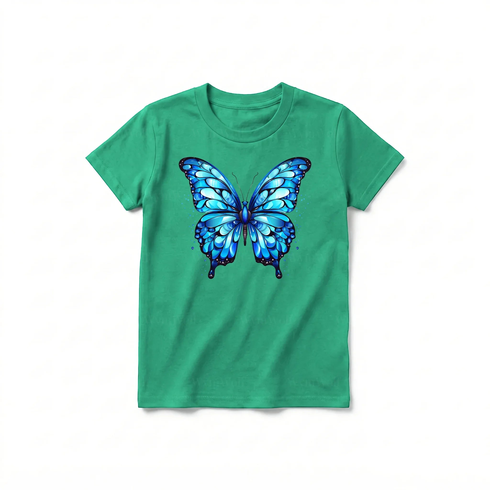 A kelly short-sleeve crewneck t-shirt for youth featuring a graphic of a arthropods animal on the front.