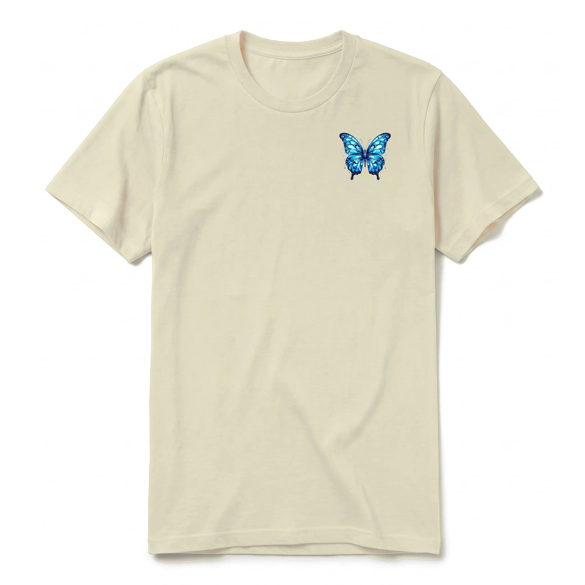A latte short-sleeve crewneck t-shirt for adult featuring a graphic of a arthropods animal on the left chest.