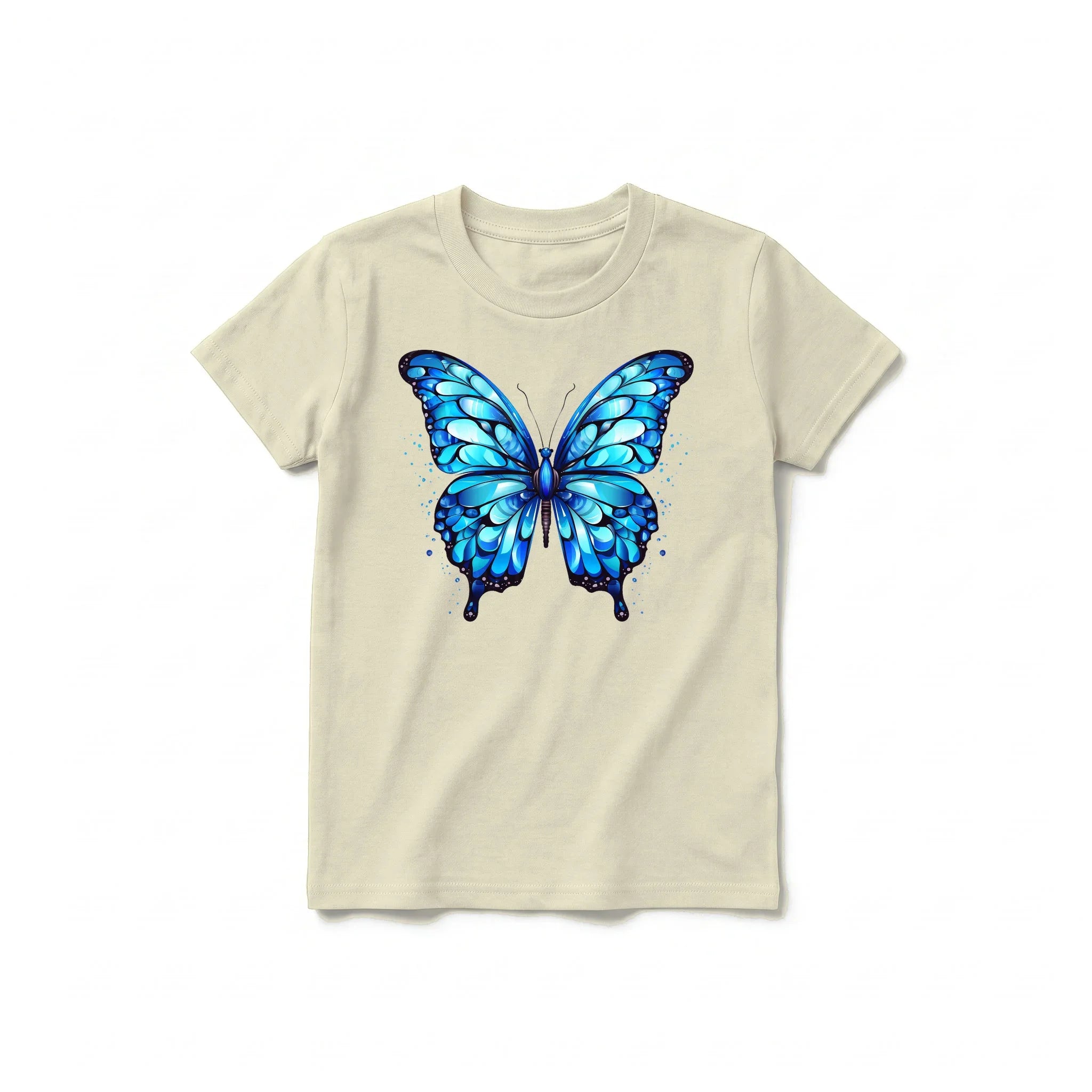 A latte short-sleeve crewneck t-shirt for youth featuring a graphic of a arthropods animal on the front.