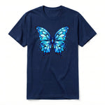 A navy short-sleeve crewneck t-shirt for adult featuring a graphic of a arthropods animal on the front.