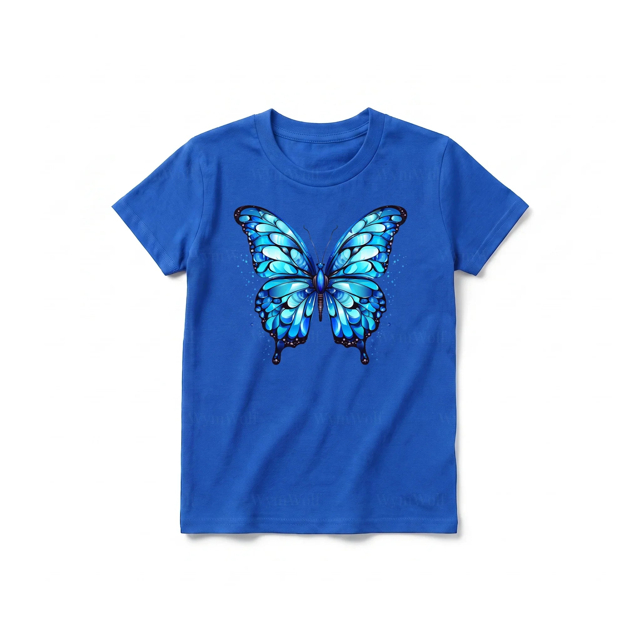 A royal short-sleeve crewneck t-shirt for youth featuring a graphic of a arthropods animal on the front.