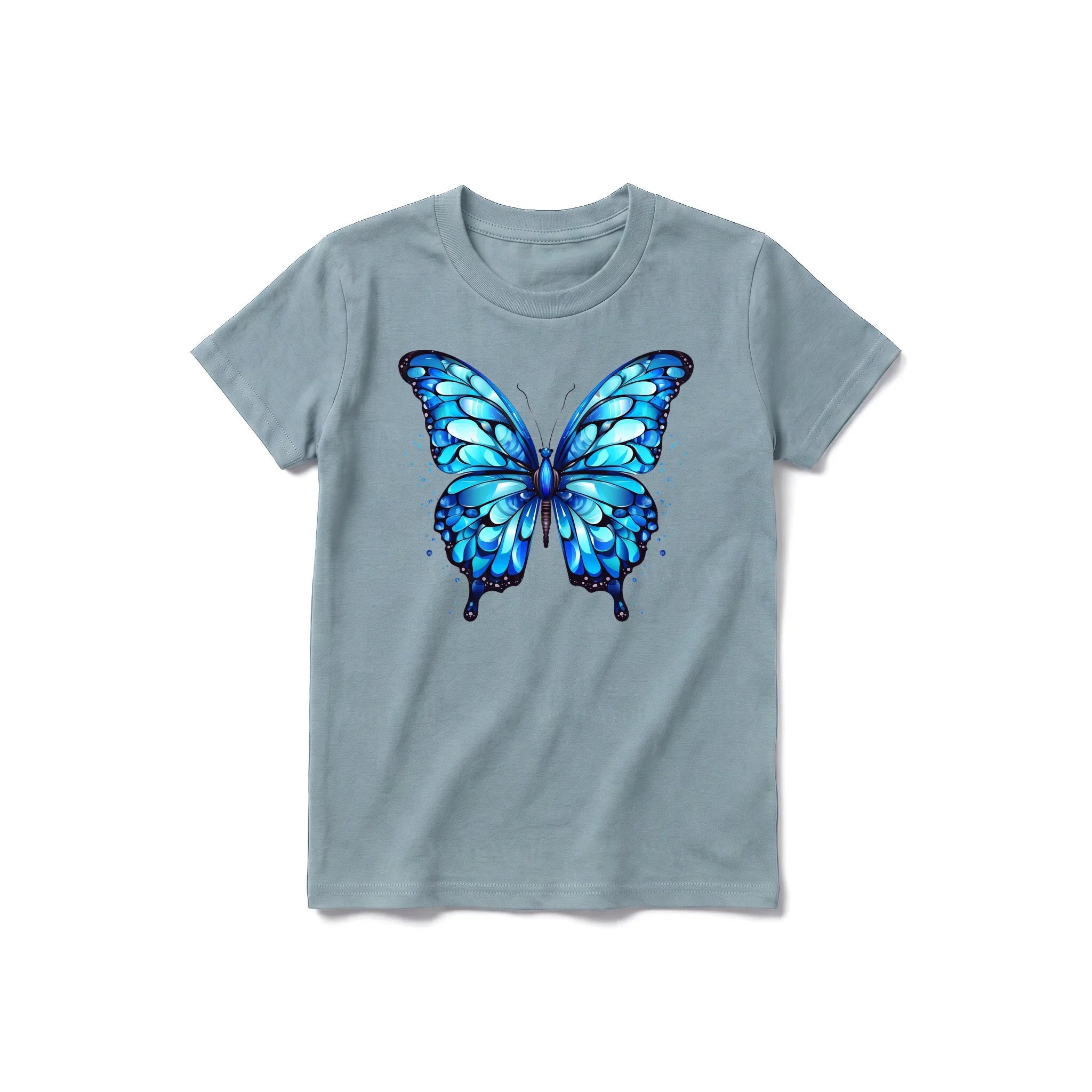 A sage short-sleeve crewneck t-shirt for youth featuring a graphic of a arthropods animal on the front.