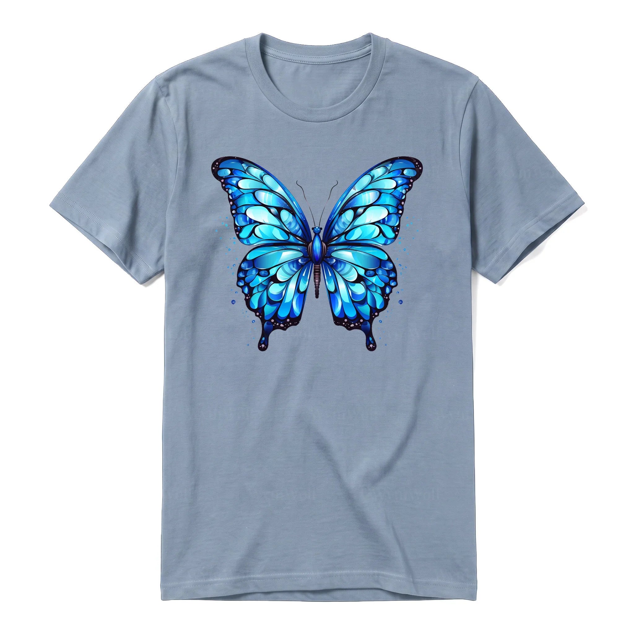 A steel-blue short-sleeve crewneck t-shirt for adult featuring a graphic of a arthropods animal on the front.